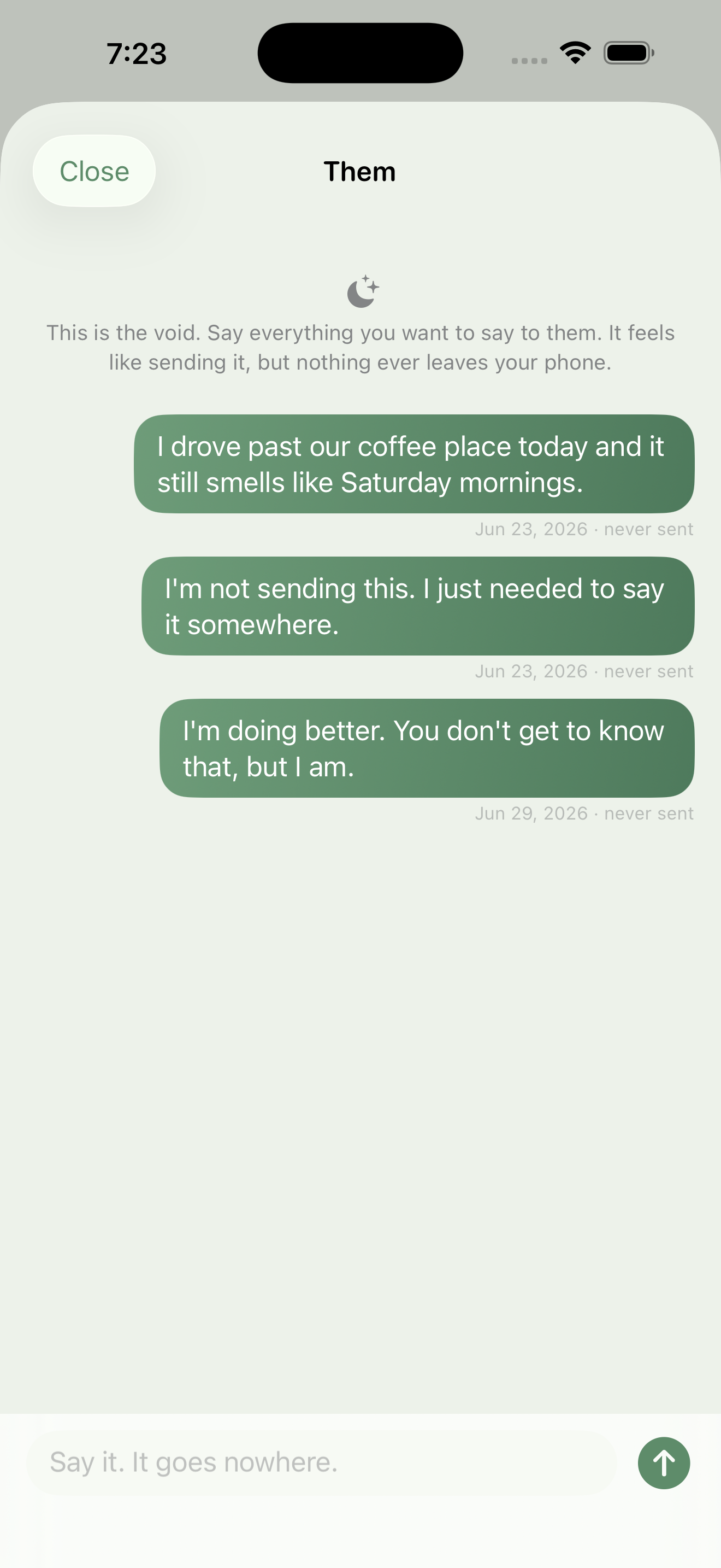Text them, into the void